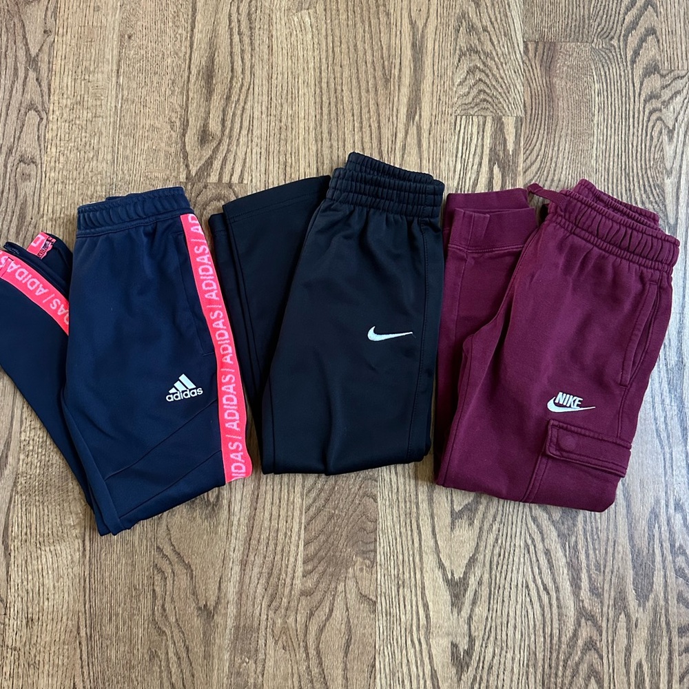 Nike  Adidas Kids Joggers - Black, Maroon, Navy Size 7 or XS